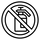 Prohibition sign with a no pesticide symbol, indicating no pesticides used in Stavros EVOO